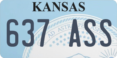 KS license plate 637ASS