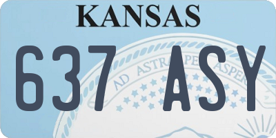 KS license plate 637ASY