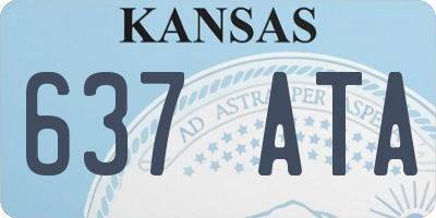 KS license plate 637ATA