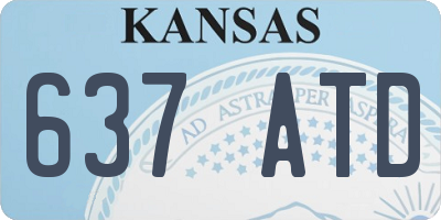 KS license plate 637ATD
