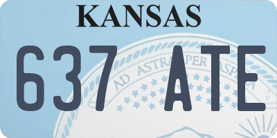 KS license plate 637ATE