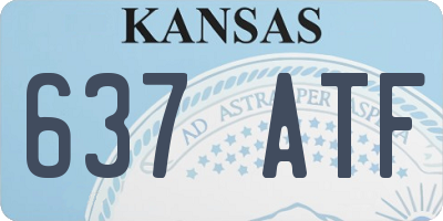 KS license plate 637ATF