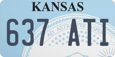 KS license plate 637ATI