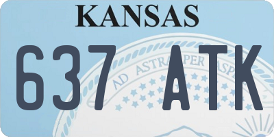 KS license plate 637ATK