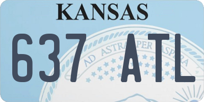 KS license plate 637ATL