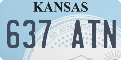 KS license plate 637ATN
