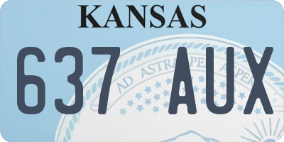 KS license plate 637AUX