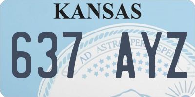 KS license plate 637AYZ