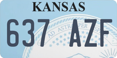 KS license plate 637AZF