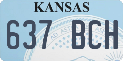 KS license plate 637BCH