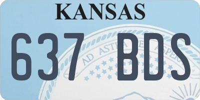 KS license plate 637BDS