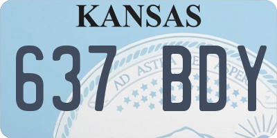 KS license plate 637BDY