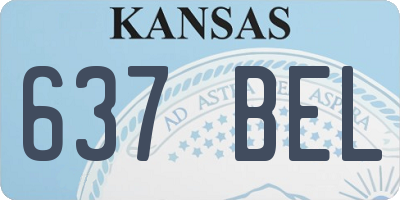 KS license plate 637BEL