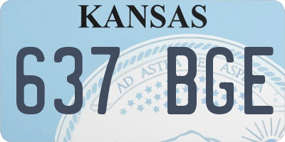 KS license plate 637BGE