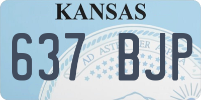 KS license plate 637BJP