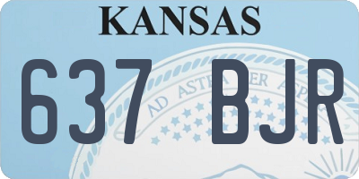 KS license plate 637BJR