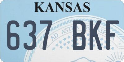 KS license plate 637BKF