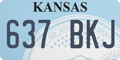 KS license plate 637BKJ