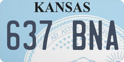 KS license plate 637BNA