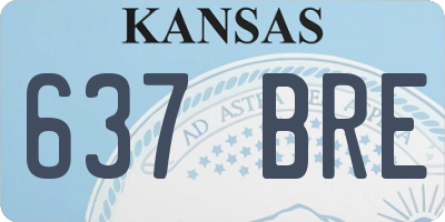 KS license plate 637BRE