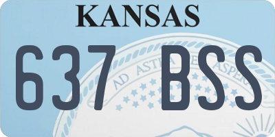 KS license plate 637BSS