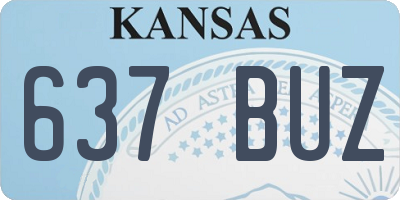 KS license plate 637BUZ