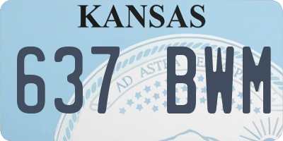 KS license plate 637BWM