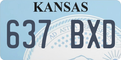KS license plate 637BXD