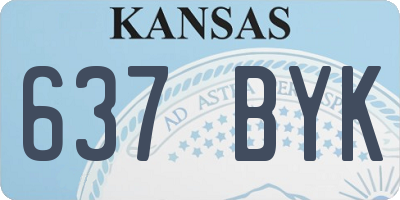 KS license plate 637BYK