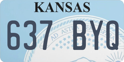 KS license plate 637BYQ
