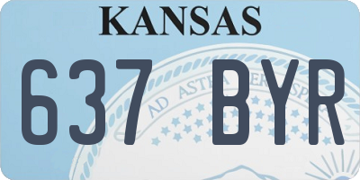 KS license plate 637BYR