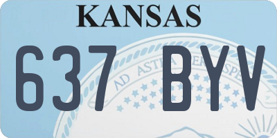 KS license plate 637BYV
