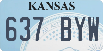 KS license plate 637BYW