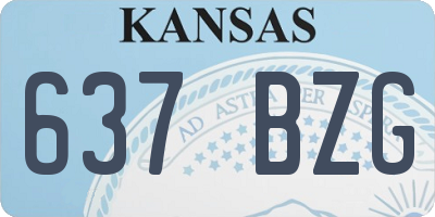 KS license plate 637BZG