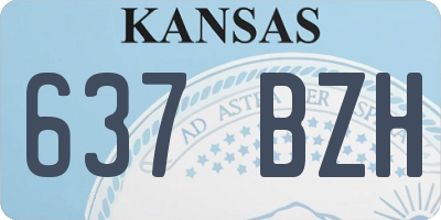 KS license plate 637BZH