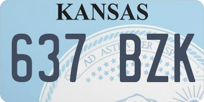 KS license plate 637BZK