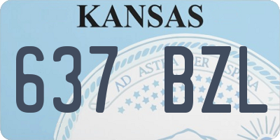 KS license plate 637BZL