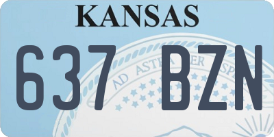 KS license plate 637BZN