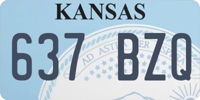 KS license plate 637BZQ