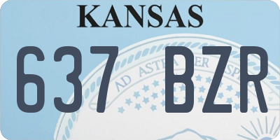 KS license plate 637BZR