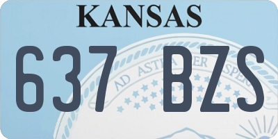 KS license plate 637BZS