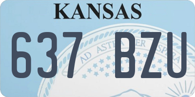 KS license plate 637BZU