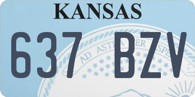 KS license plate 637BZV