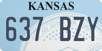 KS license plate 637BZY