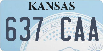 KS license plate 637CAA