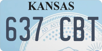 KS license plate 637CBT