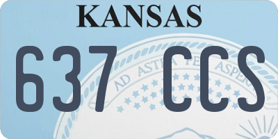 KS license plate 637CCS