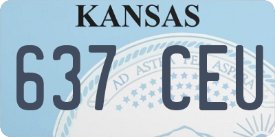 KS license plate 637CEU