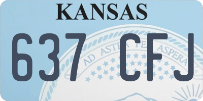KS license plate 637CFJ