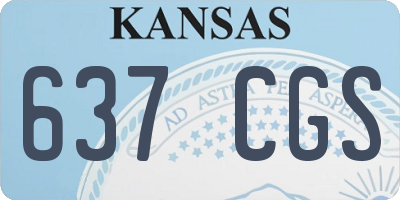 KS license plate 637CGS